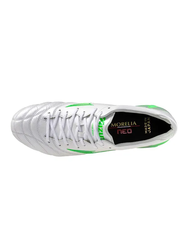 Кроссовки morelia neo iv made in japan fg 'frontier pack white green gecko' Mizuno — изображение 3 из 4, белый/зеленый