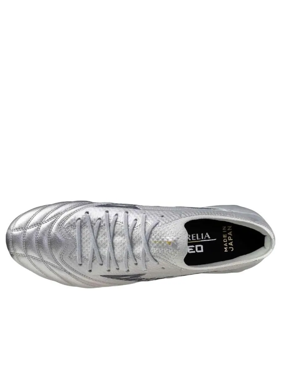 Кроссовки Mizuno Morelia Neo 4 Beta Japan FG 'Platinum Silver Pack Silver Gold' — изображение 3 из 5, серебряный