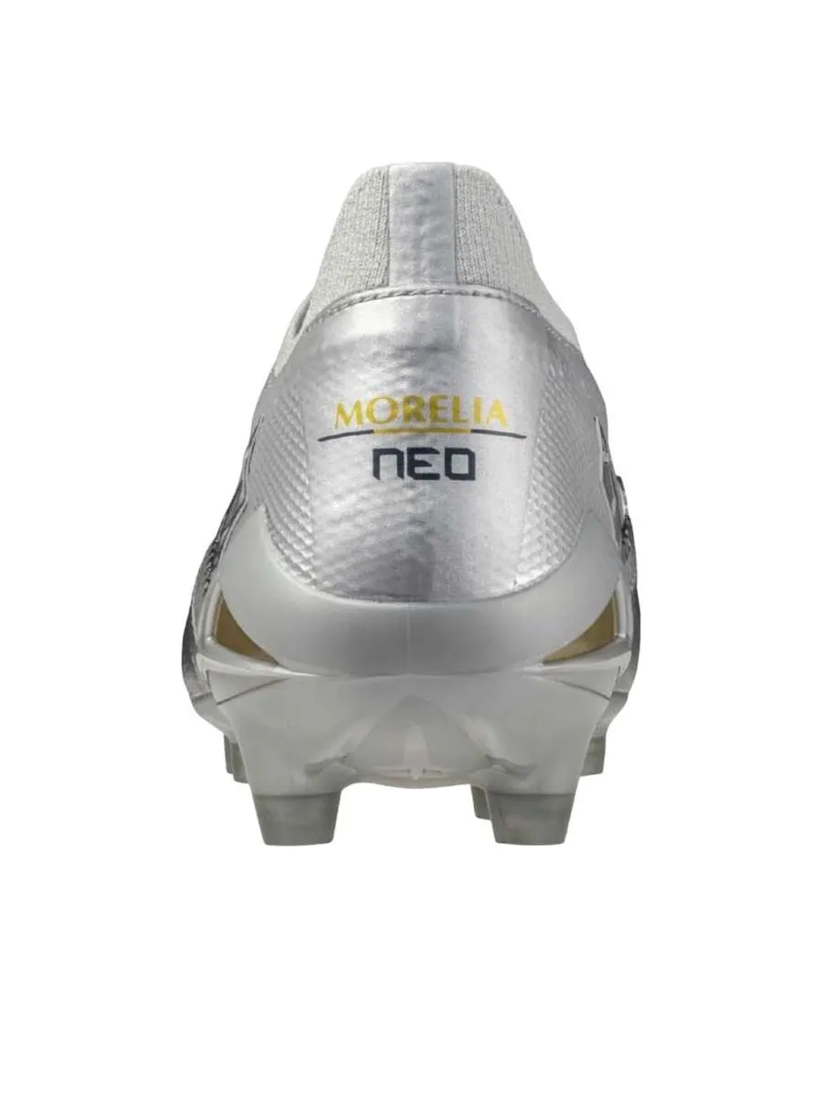Кроссовки Mizuno Morelia Neo 4 Beta Japan FG 'Platinum Silver Pack Silver Gold' — изображение 5 из 5, серебряный