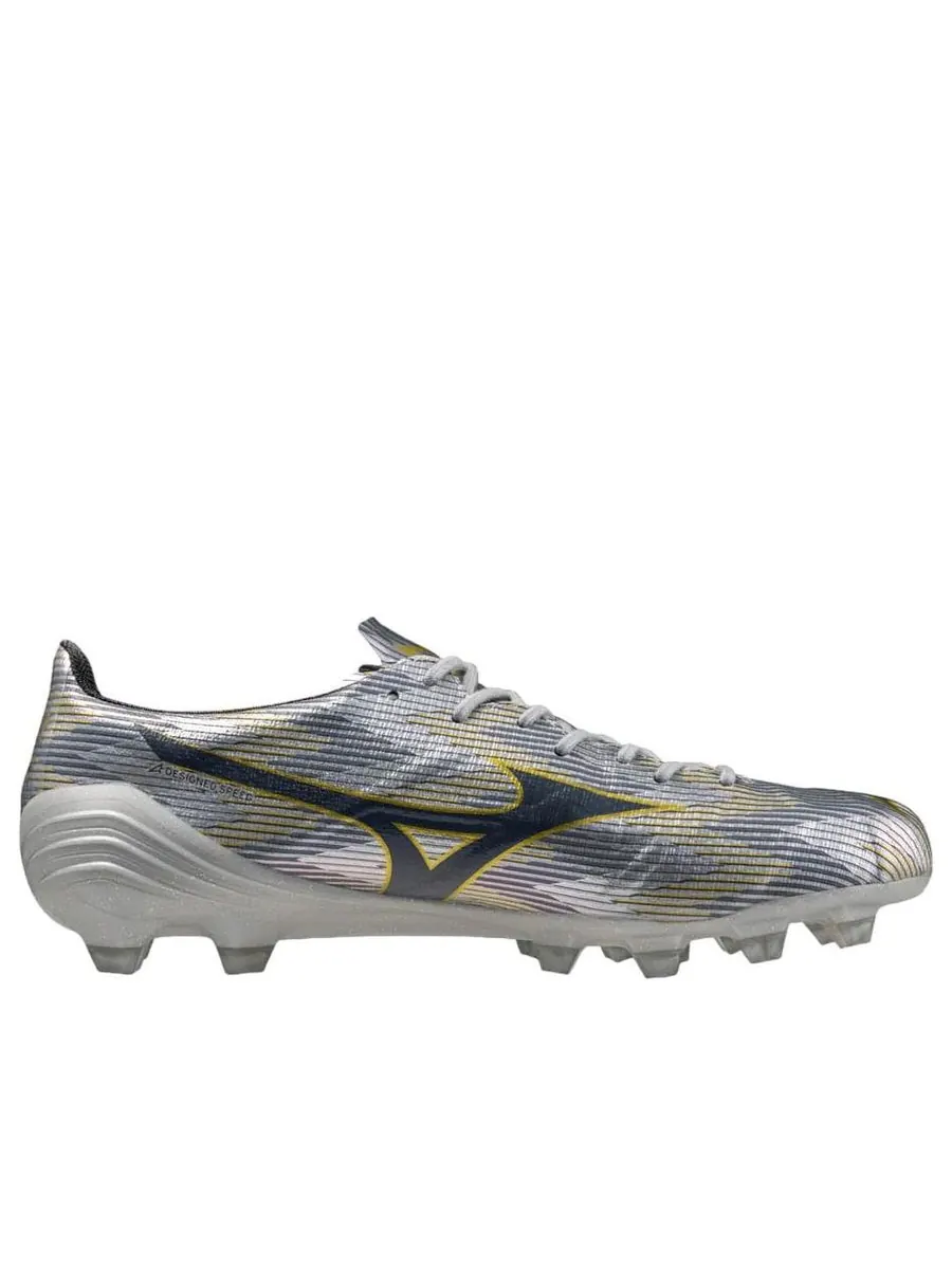 Кроссовки Mizuno Alpha 2 Japan FG 'Platinum Silver Pack Silver Gold' — изображение 2 из 4, серебряный
