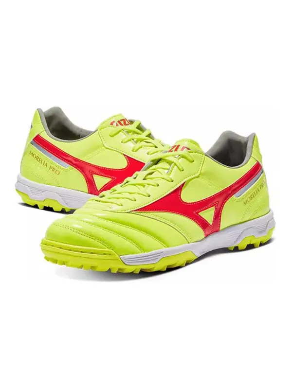 Кроссовки morelia2 ii pro as cleats shoes 'green' Mizuno — изображение 2 из 4, зеленый/желтый/красный