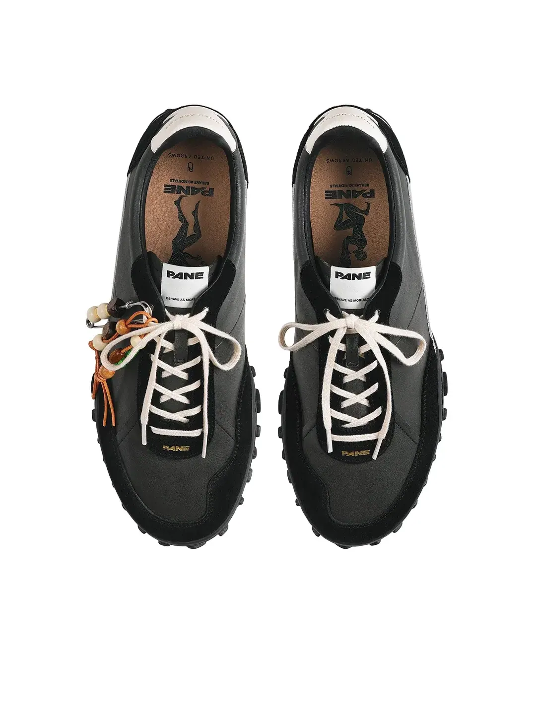 Мужские кроссовки с кожаным верхом Pane Crest Kick Black — изображение 4 из 6, черный