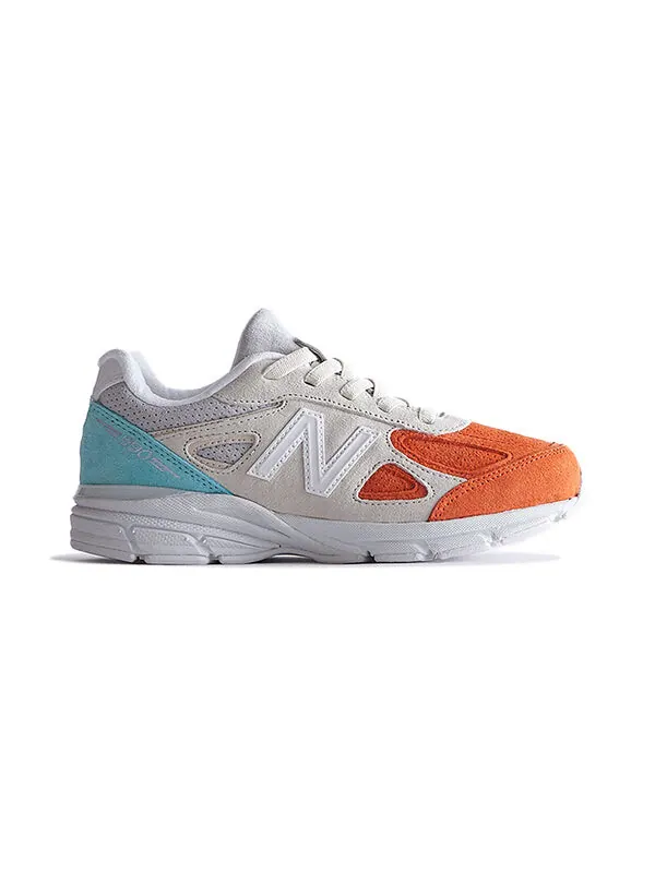 Кроссовки x kith 990v4 New Balance — изображение 2 из 4, серый/оранжевый