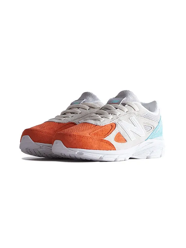 Кроссовки x kith 990v4 New Balance — изображение 3 из 4, серый/оранжевый
