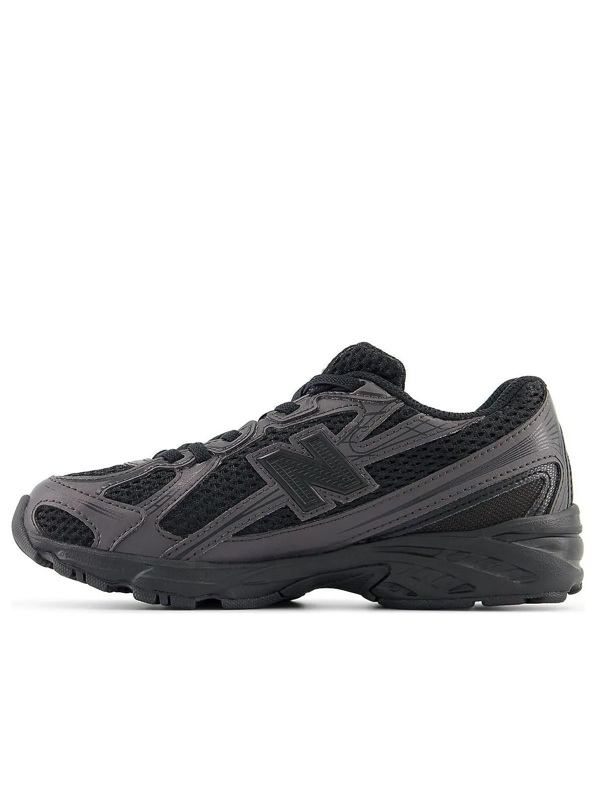 (PS) Кроссовки New Balance 740 Bungee 'Black Cement' — изображение 1 из 5, черный/черный