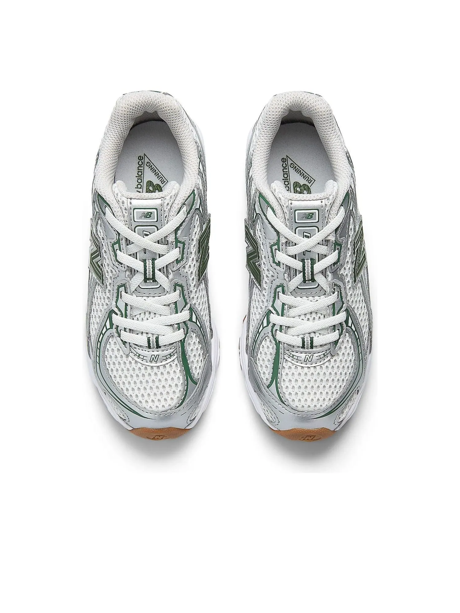 Кроссовки (PS) New Balance 740 Bungee 'Silver Metallic Dark Alpine Green' — изображение 3 из 5, серебряный