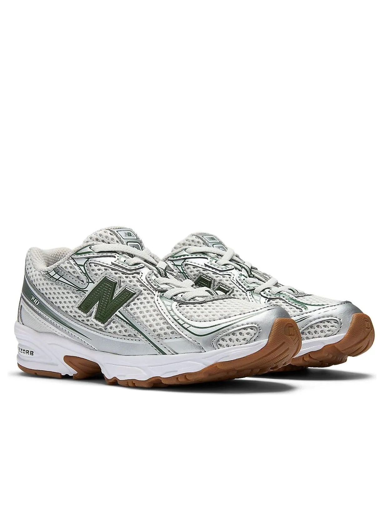 Кроссовки (PS) New Balance 740 Bungee 'Silver Metallic Dark Alpine Green' — изображение 4 из 5, серебряный
