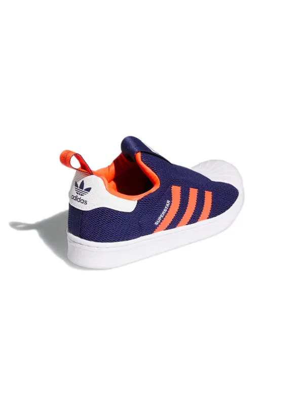 Кроссовки суперзвезда 360 маленький ребенок Adidas — изображение 4 из 4, синий/оранжевый
