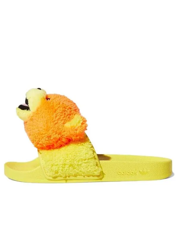Тапочки jeremy scott x adilette slide 'js bear' Adidas — изображение 1 из 4, желтый