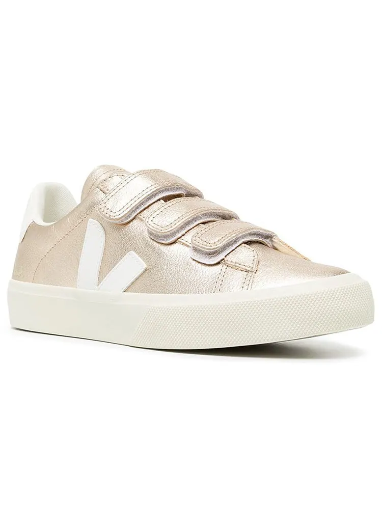 Кроссовки Veja Recife Chromefree Leather 'Platine White' — изображение 2 из 4, золото