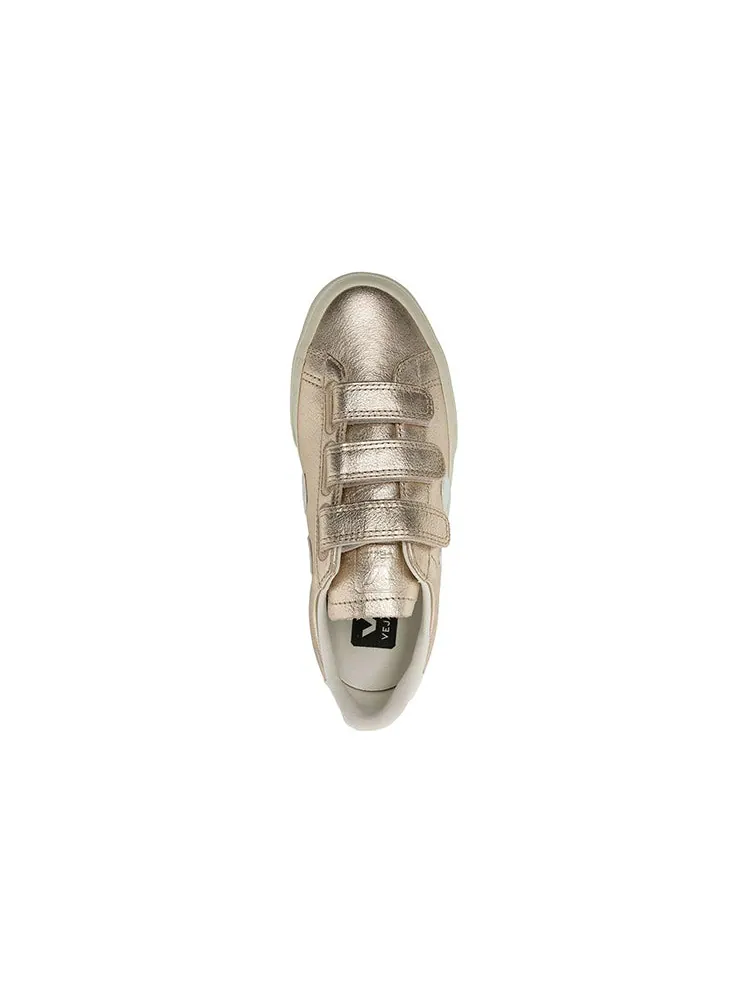 Кроссовки Veja Recife Chromefree Leather 'Platine White' — изображение 4 из 4, золото