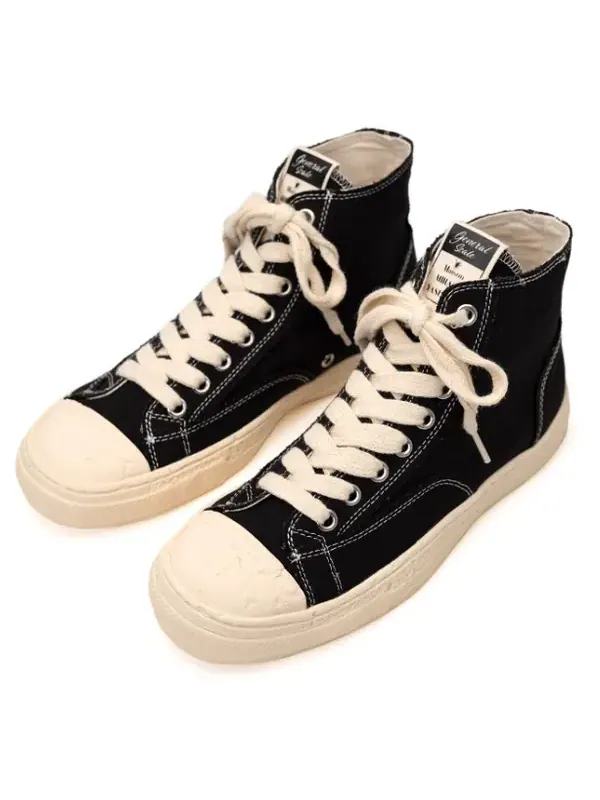 Кроссовки past sole canvas high-top sneaker Maison Mihara Yasuhiro — изображение 2 из 2, черный