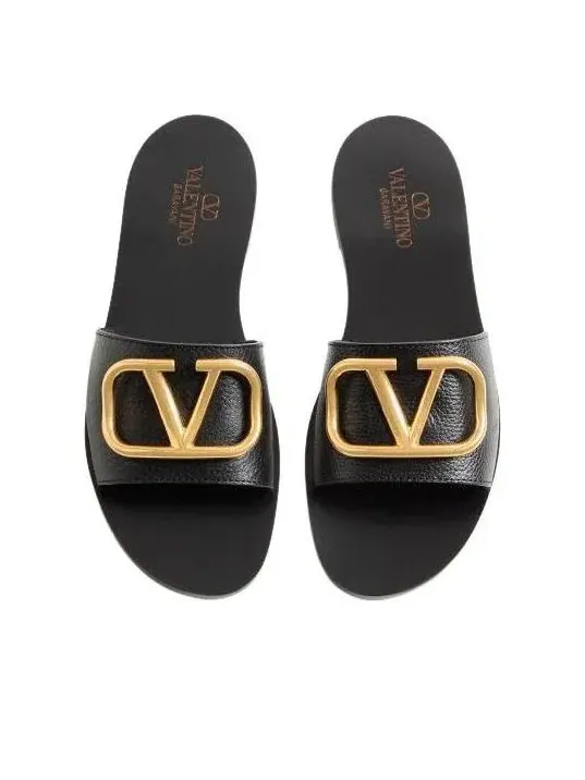 Сандалии Valentino SS24 из телячьей кожи с узором Vlogo Signature, 'Черные' S0M21HWS0NO — изображение 4 из 7, черный