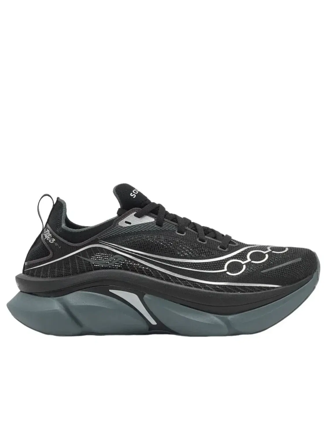 Мужские кроссовки для бега с шнуровкой Endorphin Elite 3 Saucony — изображение 2 из 5, черный