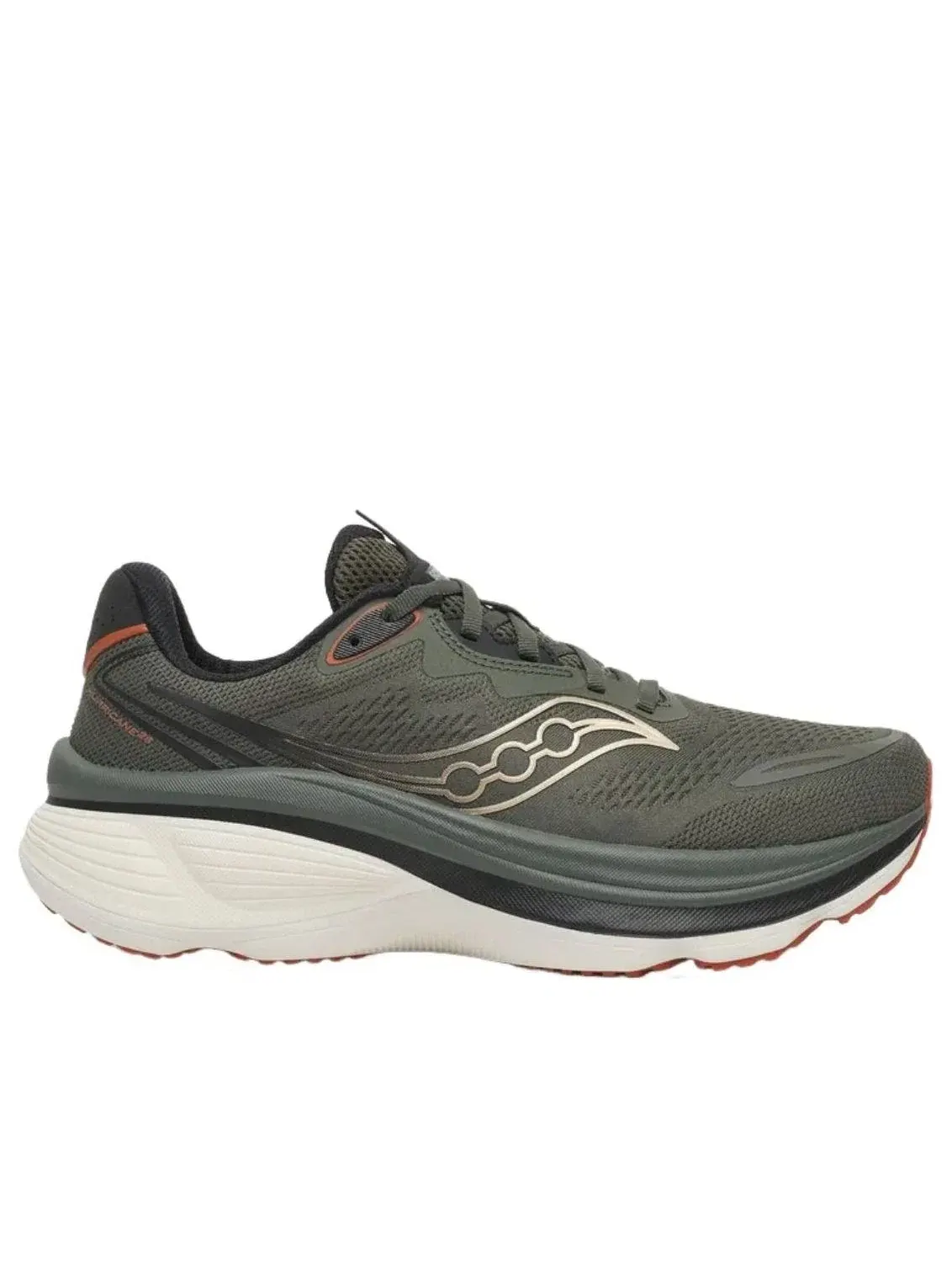 Мужские кроссовки для бега с шнуровкой Hurricane 26 Saucony — изображение 2 из 5, оливковый зеленый