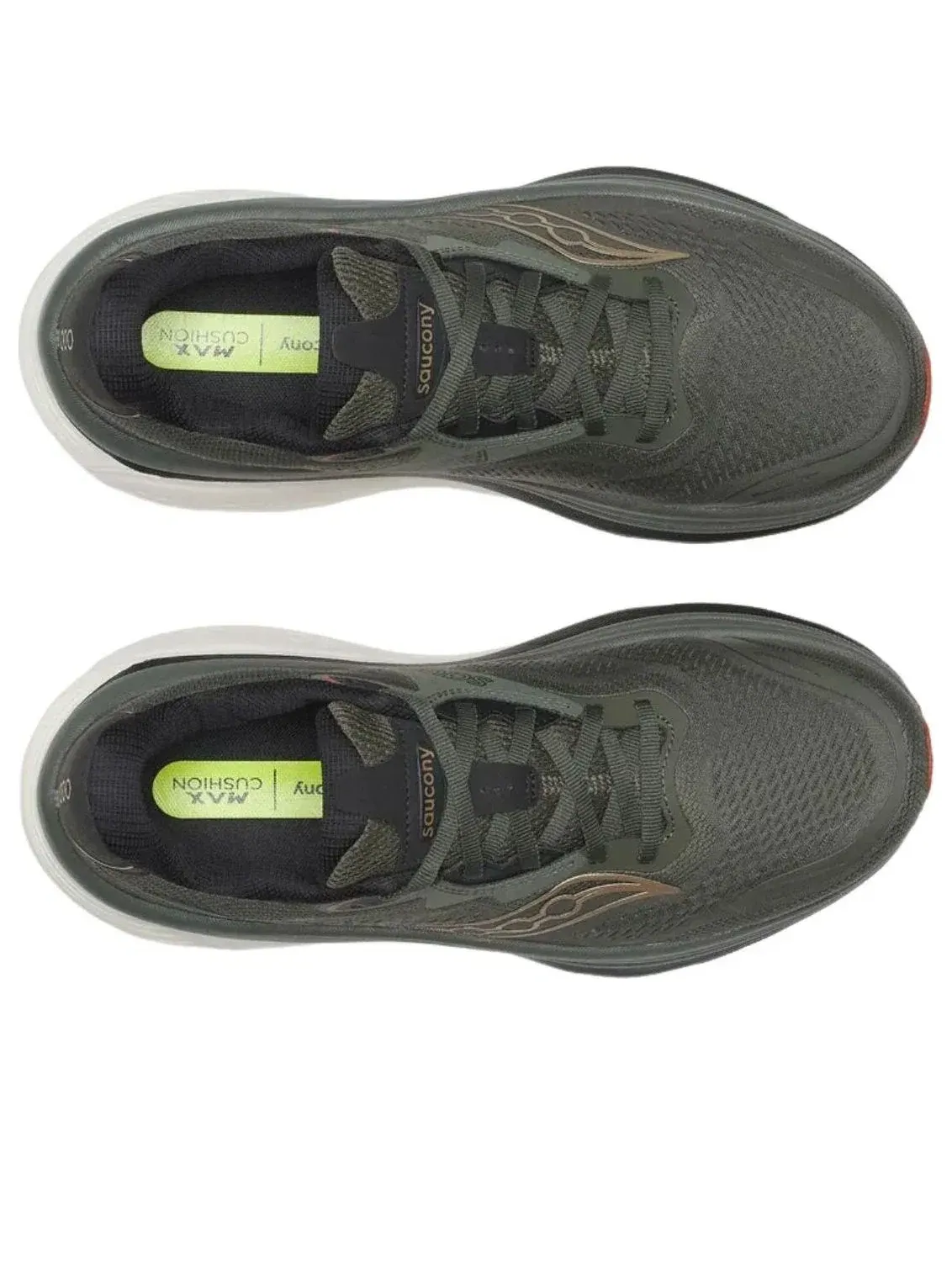 Мужские кроссовки для бега с шнуровкой Hurricane 26 Saucony — изображение 3 из 5, оливковый зеленый