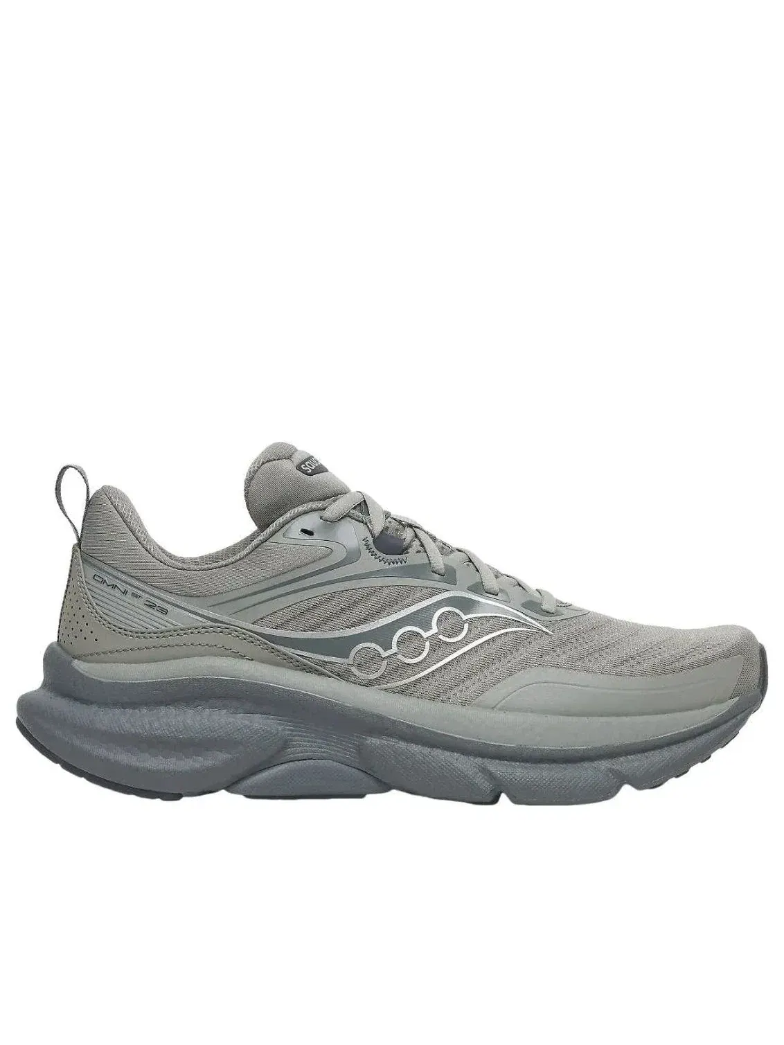 Мужские кроссовки для бега с шнуровкой Omni 23 ST Saucony — изображение 2 из 5, серый