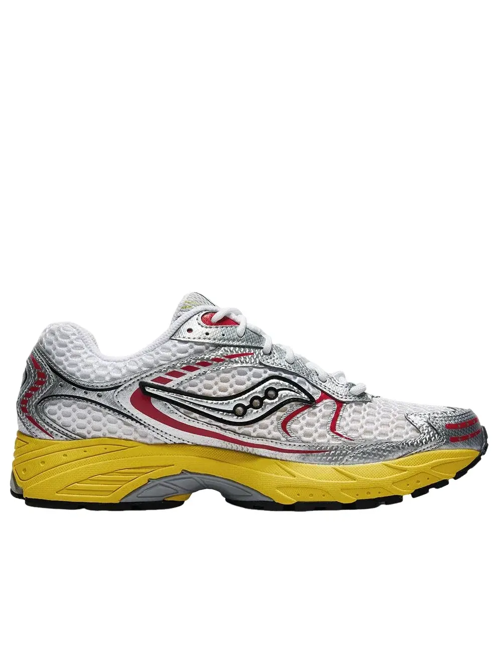Мужские кроссовки с сетчатым верхом Saucony ProGrid Ride 1 White Buttercup — изображение 2 из 5, белый