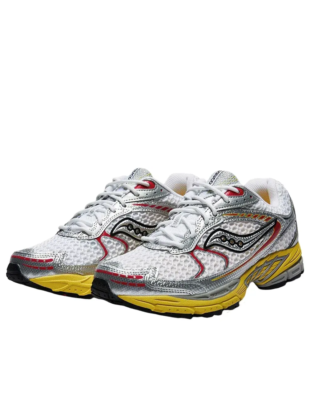 Мужские кроссовки с сетчатым верхом Saucony ProGrid Ride 1 White Buttercup — изображение 3 из 5, белый