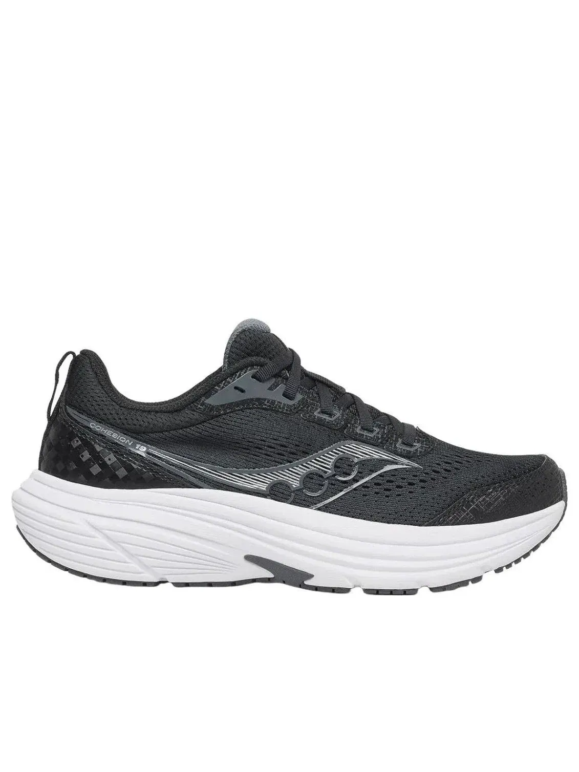 Мужские кроссовки для бега с сетчатым верхом Saucony Cohesion 19 — изображение 2 из 5, черный