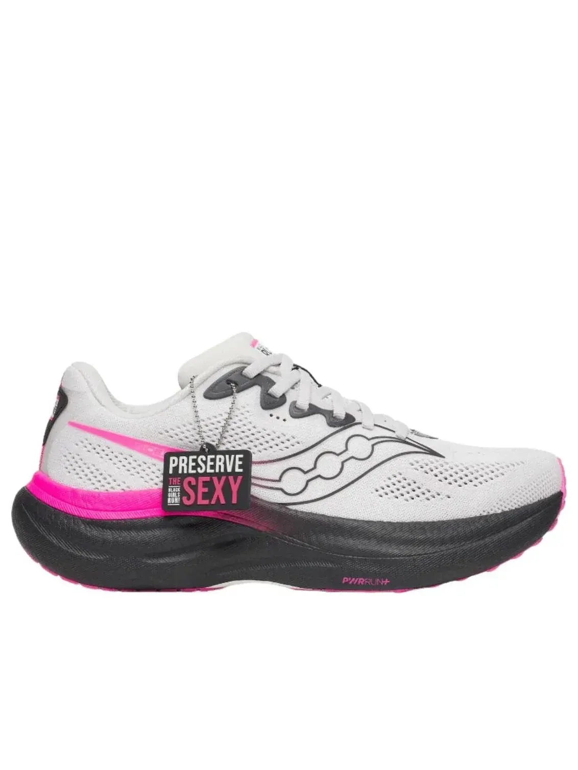 Кроссовки Saucony x Black Girls Run Ride 19 'Fog Hot Pink' S11055-400 — изображение 2 из 5, серый