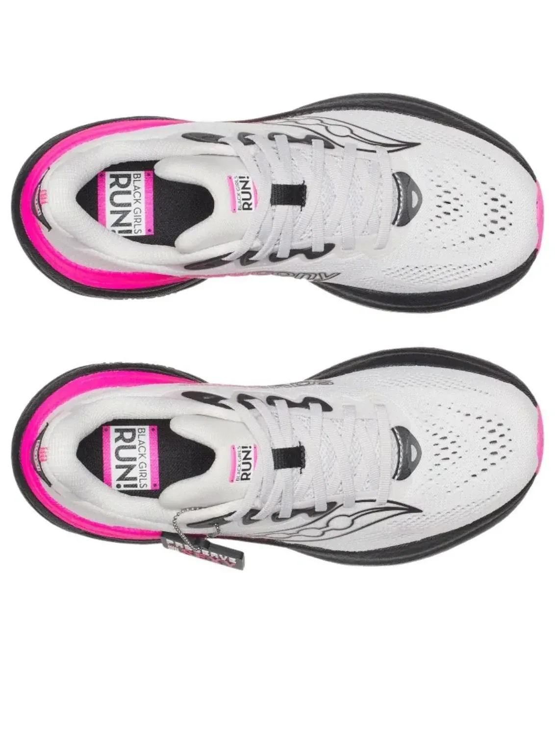 Кроссовки Saucony x Black Girls Run Ride 19 'Fog Hot Pink' S11055-400 — изображение 4 из 5, серый