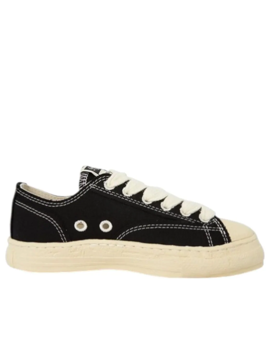 Maison Mihara Yasuhiro Roy Past Sole Canvas Low 'Black' — изображение 2 из 6, черный