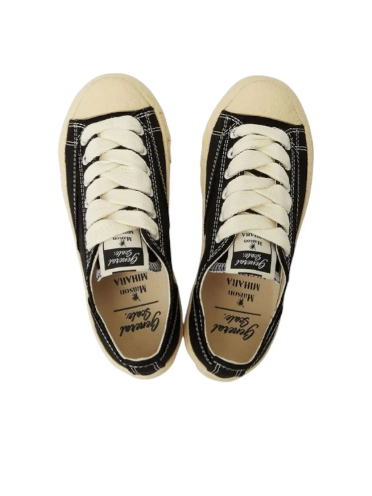 Maison Mihara Yasuhiro Roy Past Sole Canvas Low 'Black' — изображение 4 из 6, черный