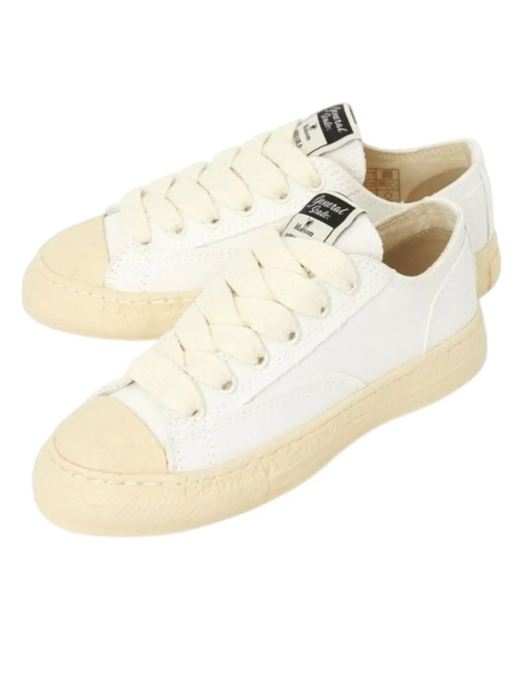 Maison Mihara Yasuhiro Roy Past Sole Canvas Low 'White' — изображение 3 из 6, белый