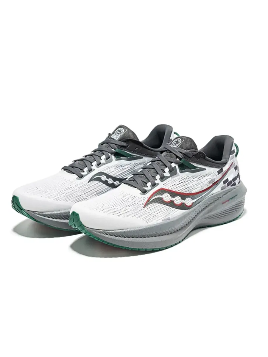 Кроссовки Saucony Triumph 21 'Grey White Red' — изображение 3 из 5, серый