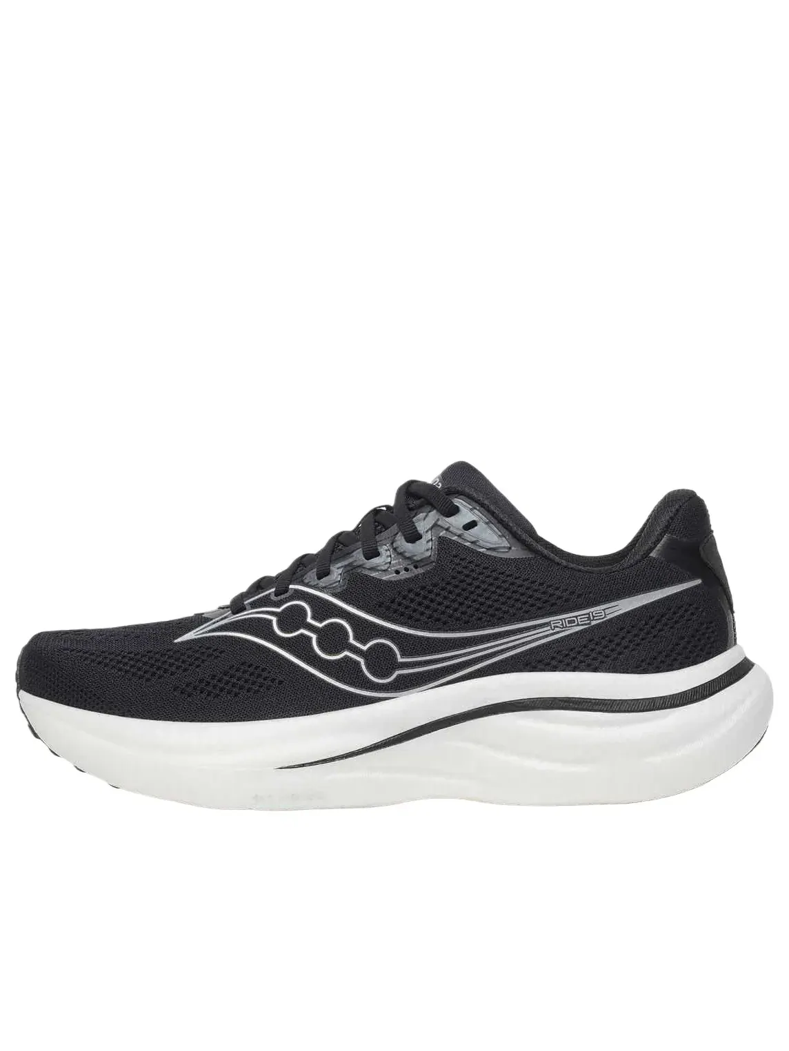 Кроссовки Saucony Ride 19 Wide 'Black Silver' S21056-100 — изображение 1 из 6, черный