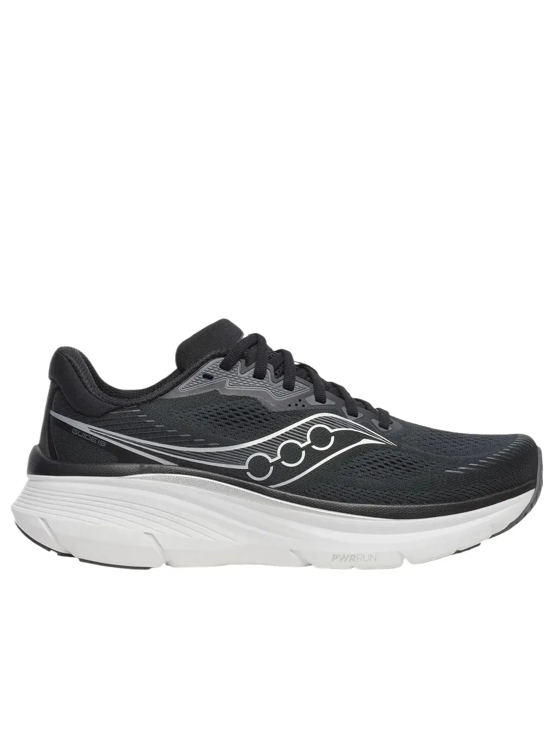 Мужские кроссовки для бега с сетчатым верхом Guide 19 Saucony — изображение 2 из 5, черный