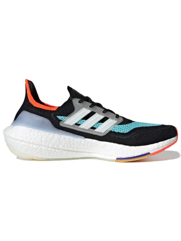 Кроссовки ультра буст 21 кроссовки для бега Adidas — изображение 2 из 4, черный/синий/оранжевый
