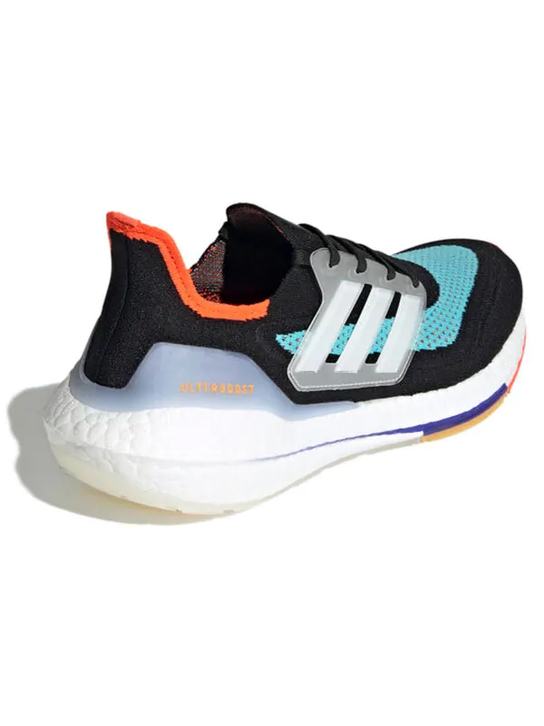 Кроссовки ультра буст 21 кроссовки для бега Adidas — изображение 4 из 4, черный/синий/оранжевый