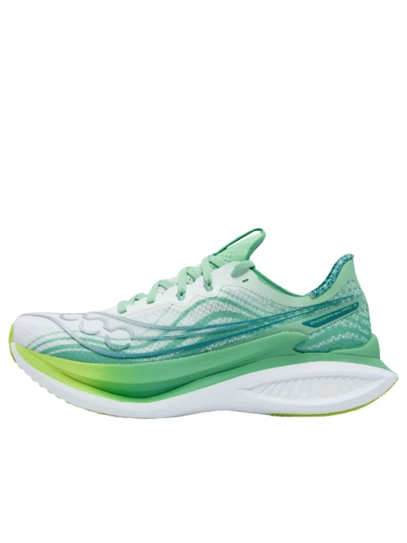 Кроссовки Saucony Endorphin 5 Pro 'Green White' — изображение 1 из 5, зеленый