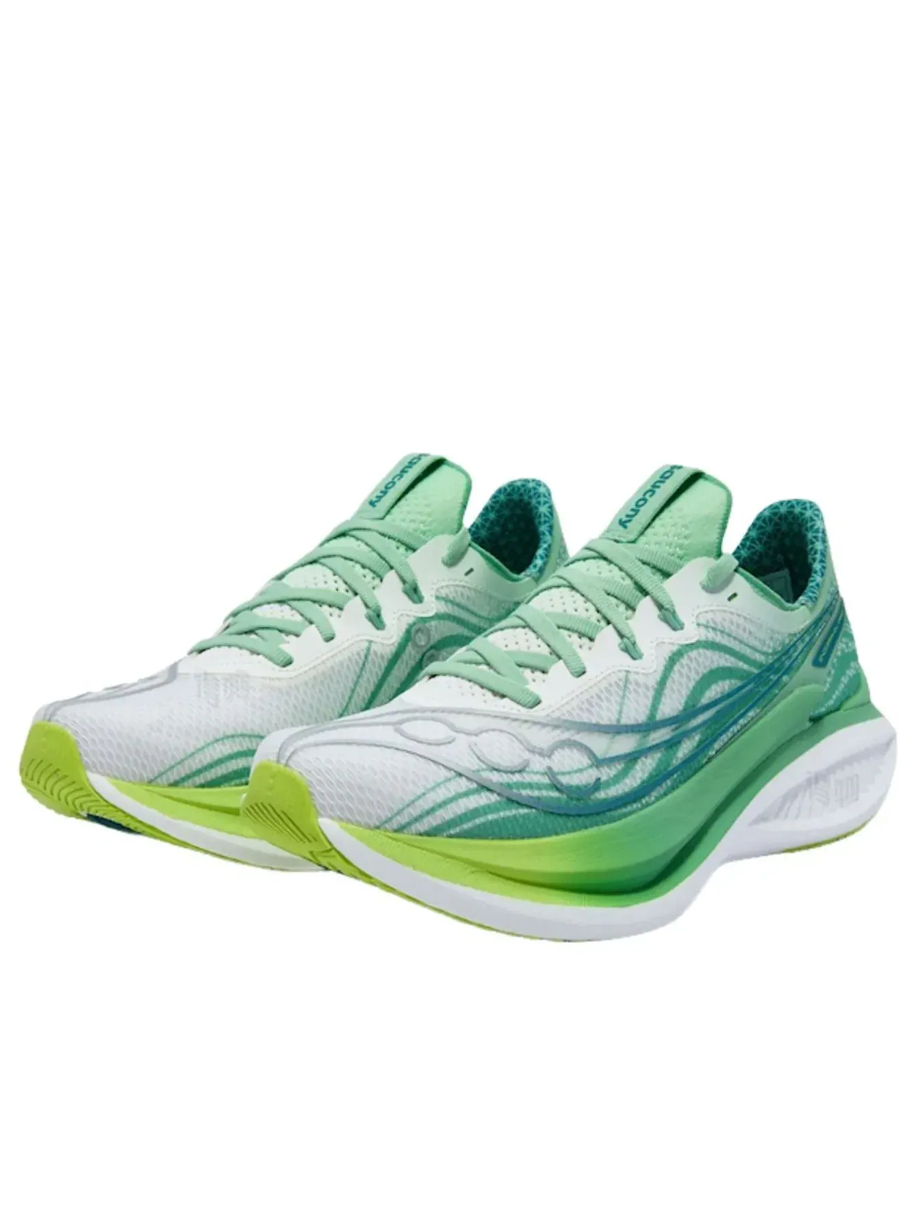 Кроссовки Saucony Endorphin 5 Pro 'Green White' — изображение 2 из 5, зеленый