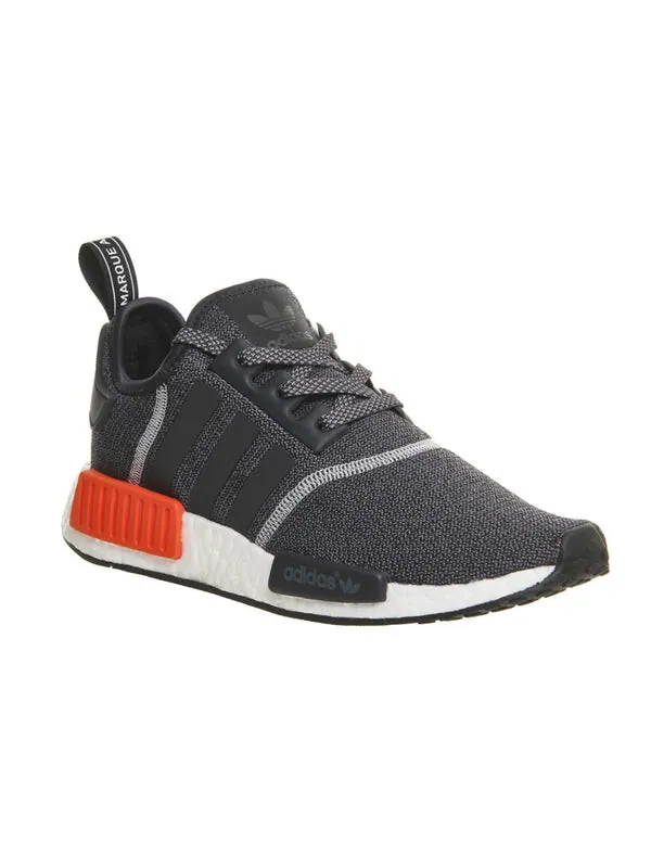 Кроссовки nmd_r1 Adidas — изображение 2 из 4, серый/красный