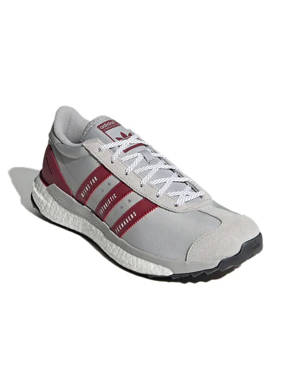 Кроссовки human made x country free hiker 'grey burgundy' Adidas — изображение 3 из 4, серый/красный