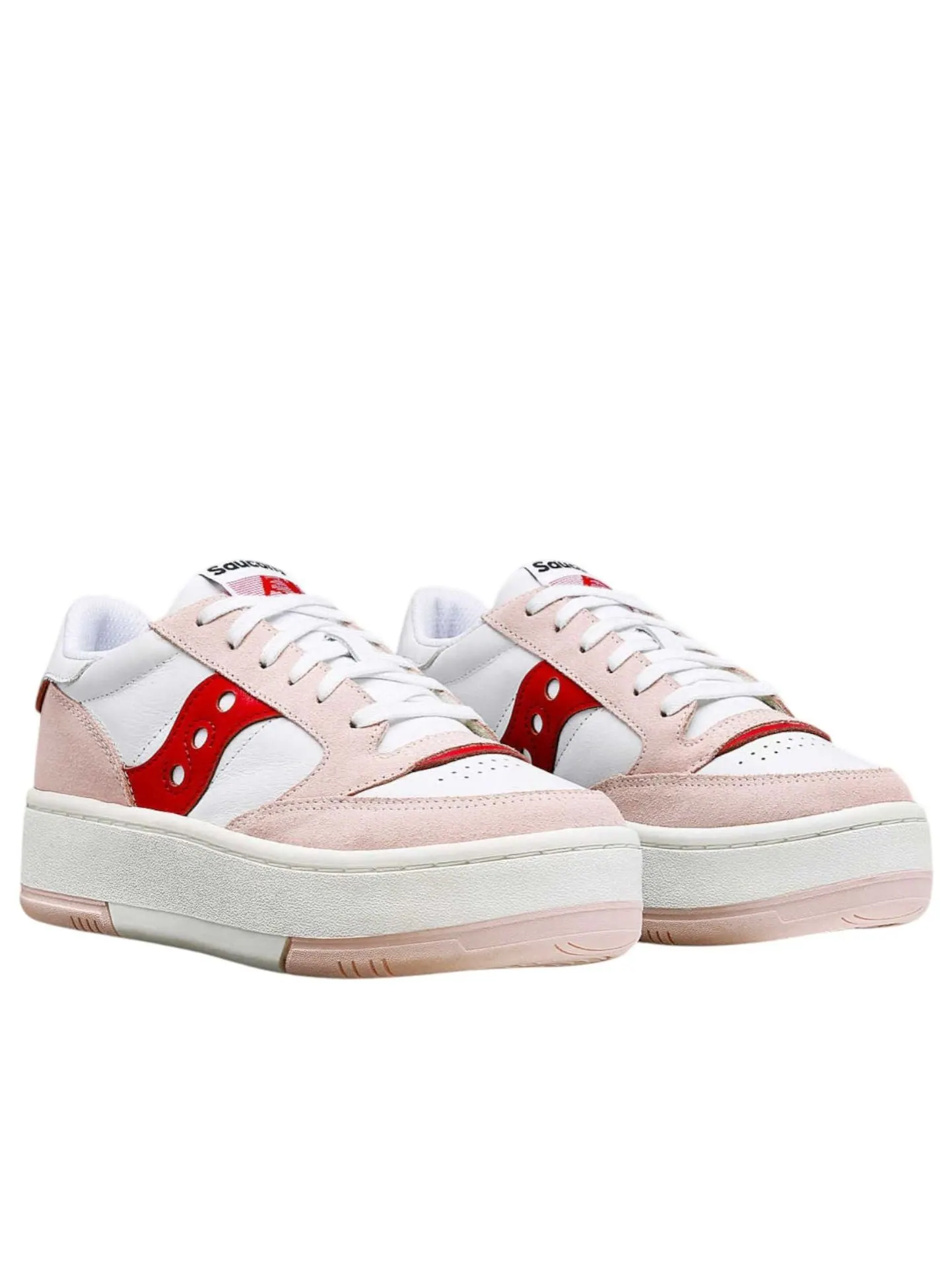 (WMNS) Платформа Saucony Jazz Court «Святой Валентин» — изображение 3 из 6, белый/розовый