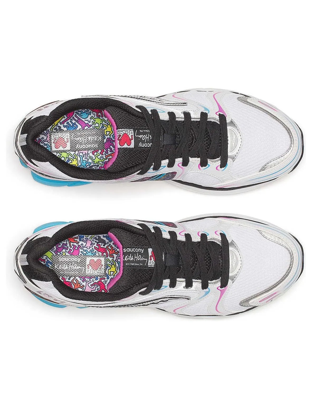 Кроссовки (WMNS) Saucony ProGrid Triumph 4 'Keith Haring Love' — изображение 4 из 6, белый