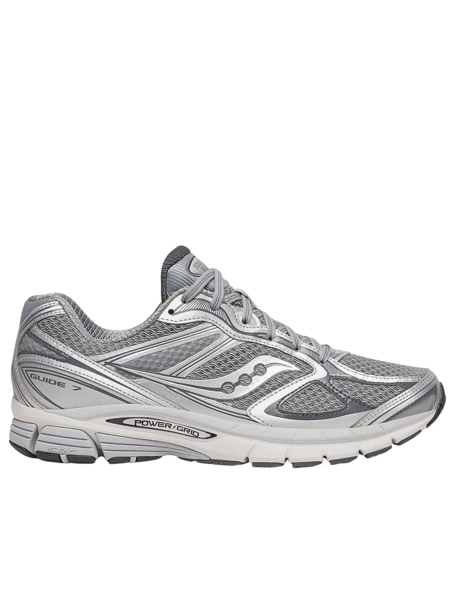 Кроссовки Saucony ProGrid Guide 7 'Grey Silver' — изображение 5 из 5, серебряный