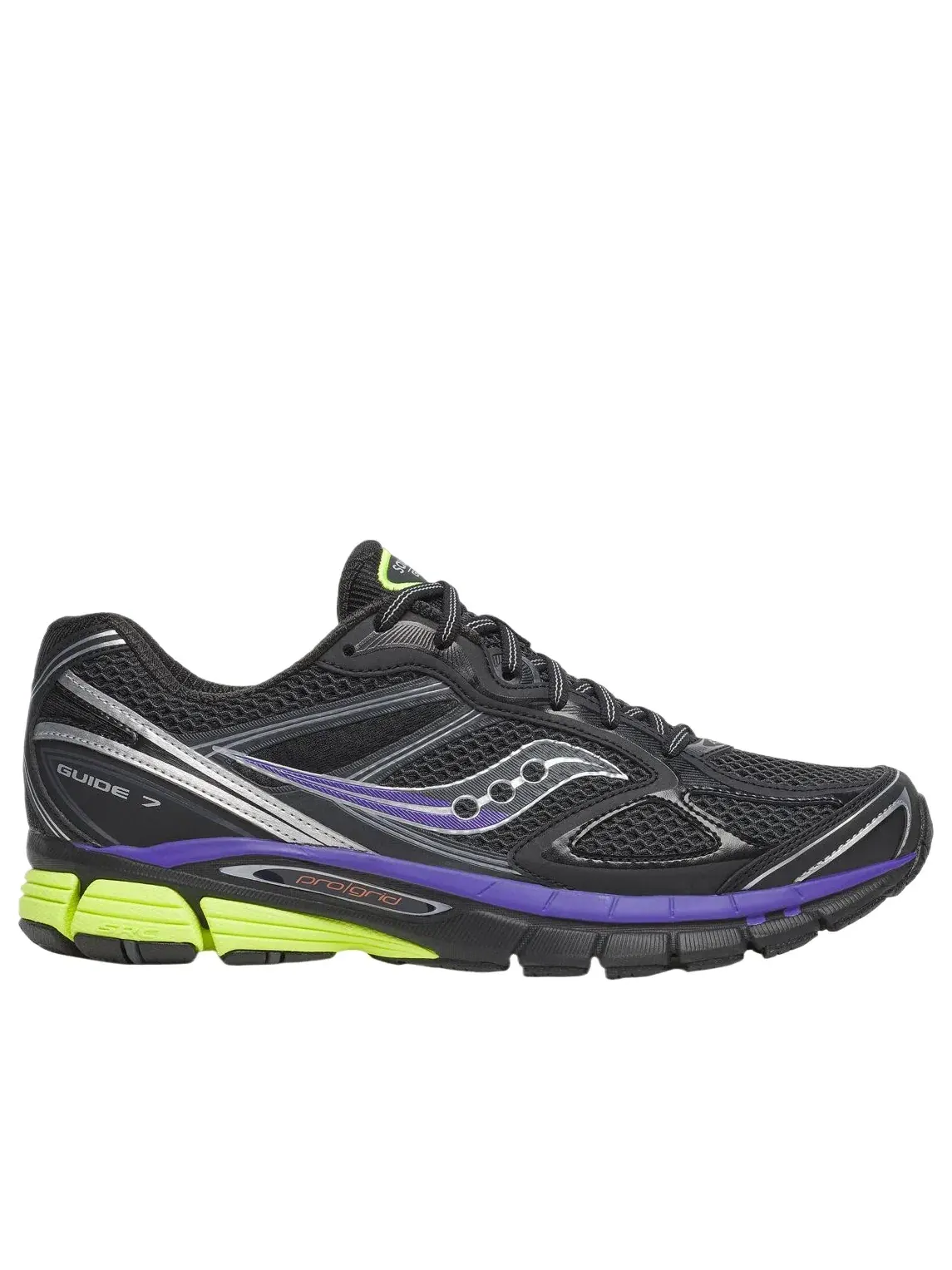 Мужские кроссовки с шнуровкой Progrid Guide 7 Saucony — изображение 2 из 6, черный