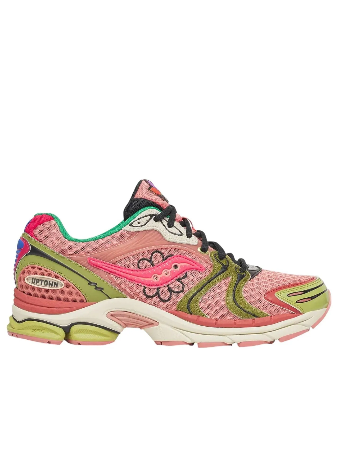 Saucony x Jaetips Progrid Triumph 4 'Virginia Creeper' — изображение 2 из 7, розовый/желтый/мульти