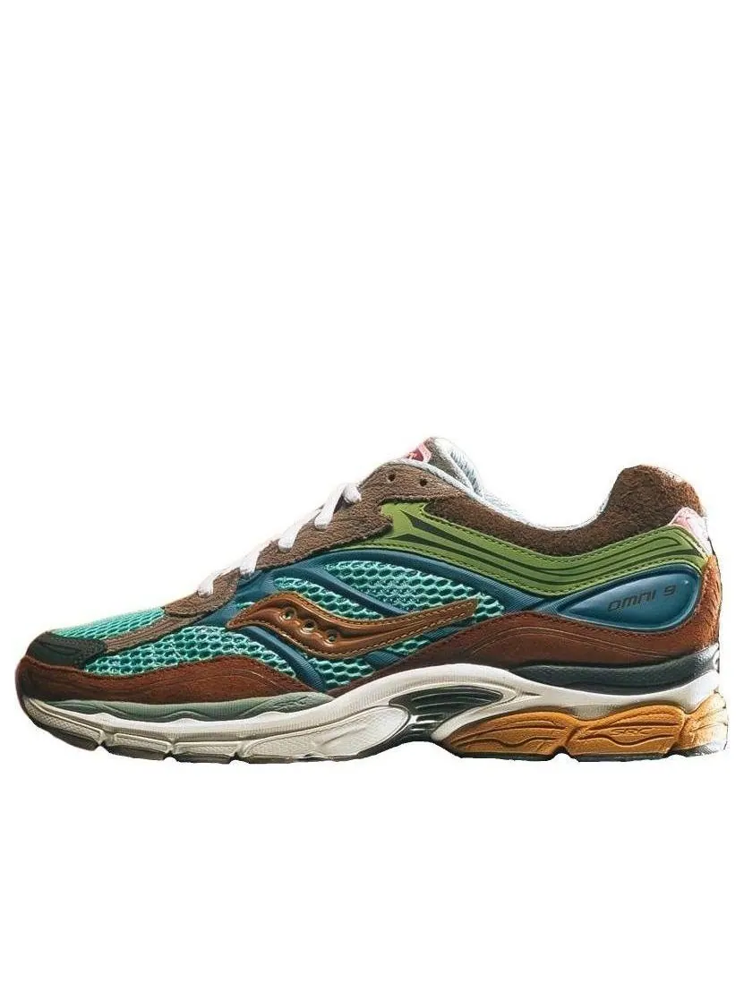 Saucony x Sneaker Politics Progrid Omni 9 'Sportsman's Paradise' — изображение 1 из 1, коричневый/зеленый/синий