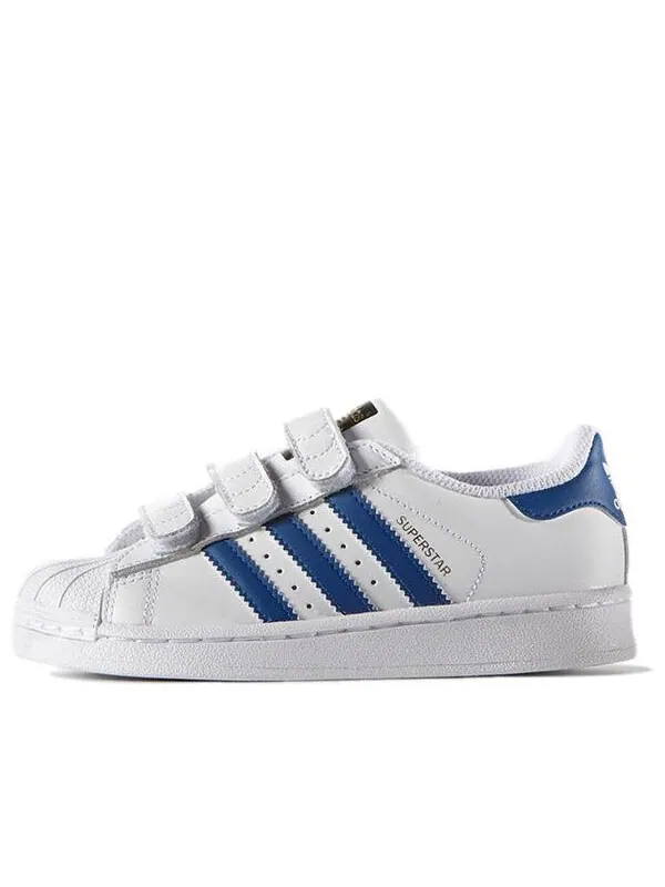 Кроссовки оригиналы superstar cf c Adidas — изображение 1 из 4, белый/синий/золотистый