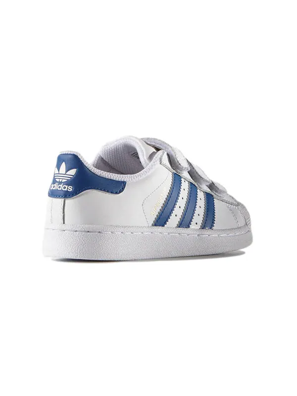Кроссовки оригиналы superstar cf c Adidas — изображение 2 из 4, белый/синий/золотистый
