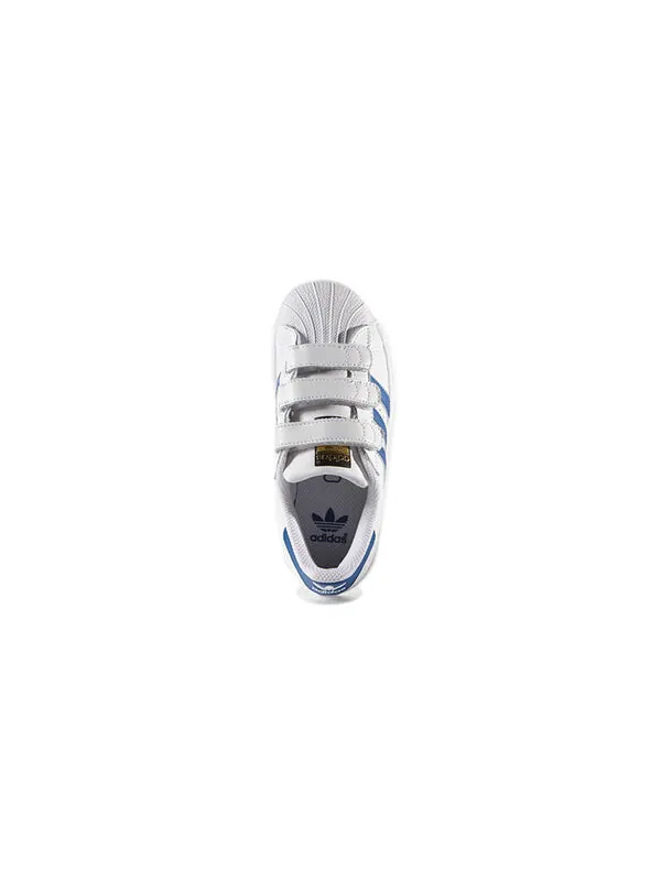 Кроссовки оригиналы superstar cf c Adidas — изображение 3 из 4, белый/синий/золотистый