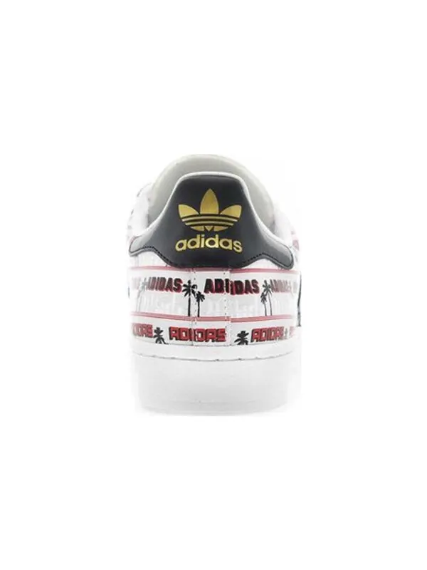 Кроссовки оригинальные superstar bearfoot x nigo shoes Adidas — изображение 3 из 4, белый/черный/красный