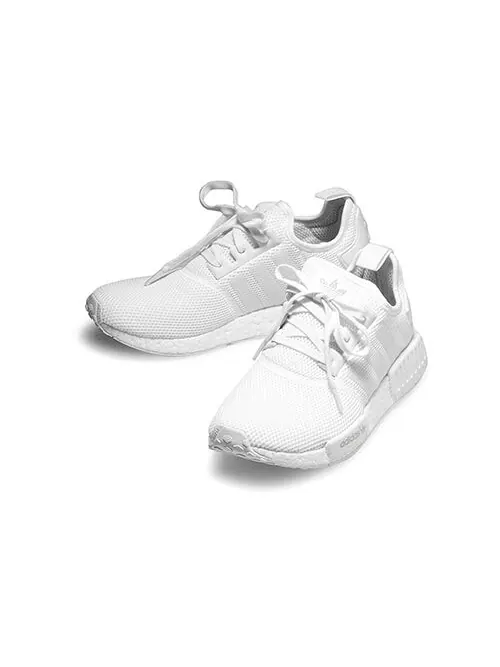 Кроссовки nmd_r1 Adidas — изображение 2 из 4, белый/белый-серый