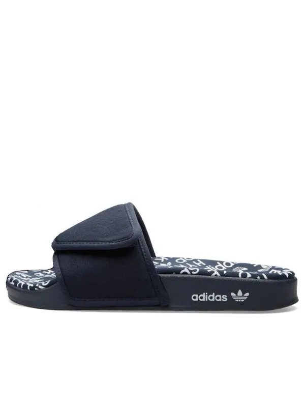 Тапочки оригиналы hyke x aoh 008 слайд Adidas — изображение 1 из 2, темно-синий/белый